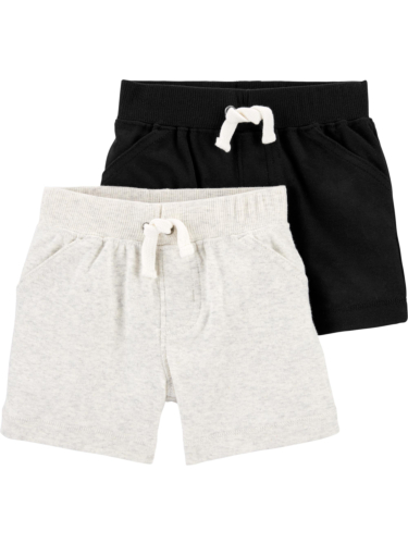 זוג מכנסיים קצרים שחור לבן