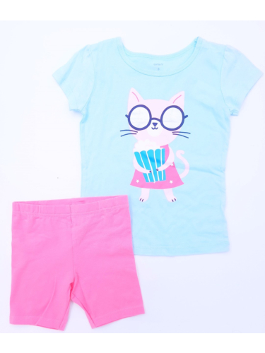 חליפת גן חתול עם פופקורן-בנות