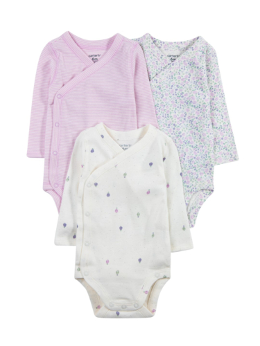 שלישיית בגד גוף מעטפת פרחים קטנים