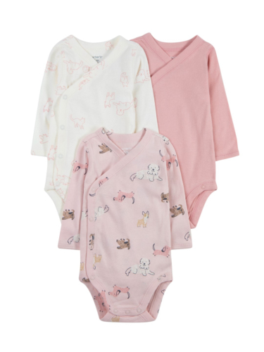 שלישיית בגד גוף מעטפת כלבלבים