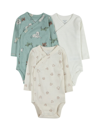 שלישיית בגד גוף מעטפת כלבלבים