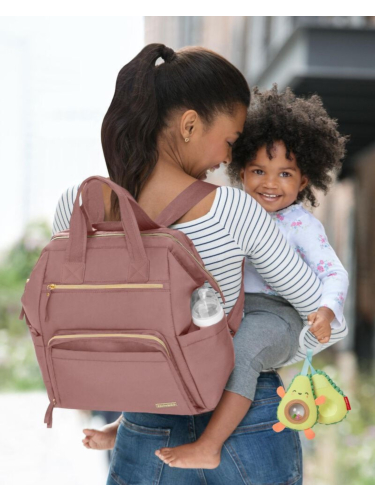 תיק עגלה,גב, פתח רחב, ורוד