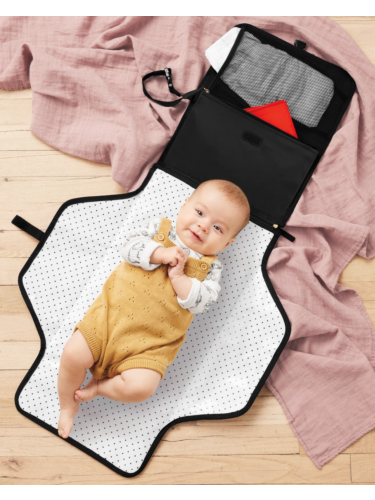 עמדת החתלה ניידת - שחורה