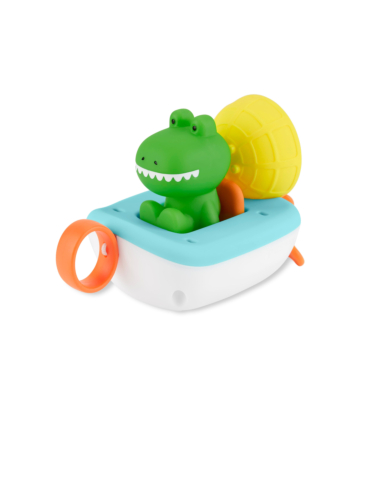 צעצוע אמבטיה - קרוקודיל בסירה