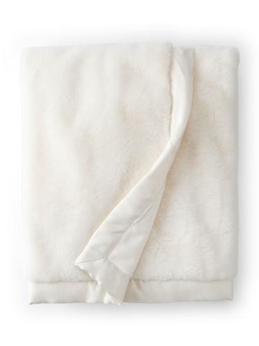 שמיכה פרוותית- לבנה