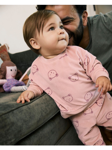 חליפת 2 חלקים קטיפה דובונים