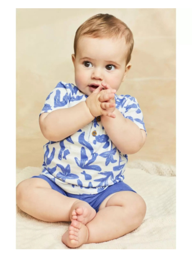 סט 3 חלקים כחול לויתנים