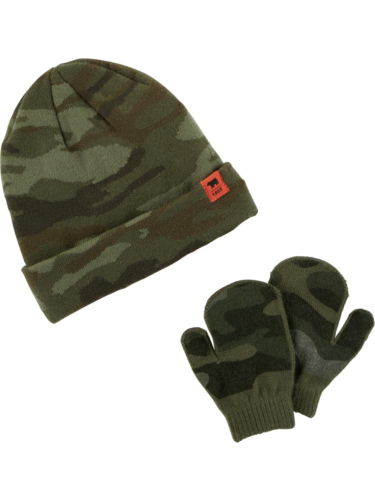 סט כובע קומופלאז' וכפפות