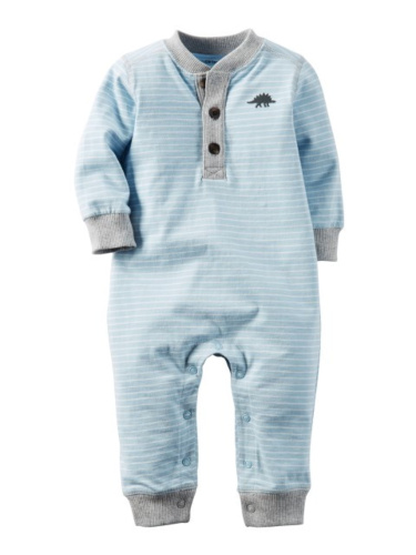 אוברול ג'רזי פסים תכלת