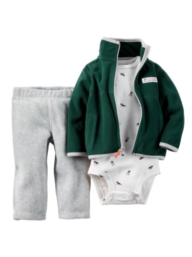 סט מיקרופליז 3חלקים בורדו/אפור