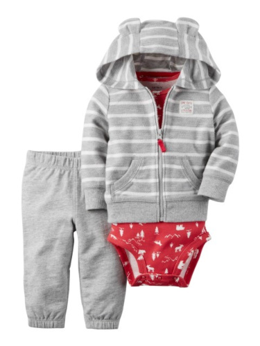 חליפת פוטר קל 3חלקים מלנז' פסים