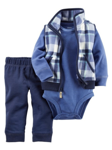 חליפת וסט 3 חלקים משובץ