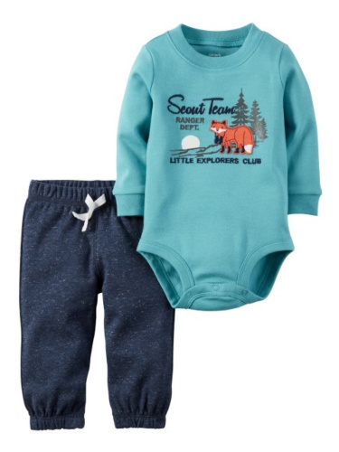 חליפה שני חלקים דפוס שועל