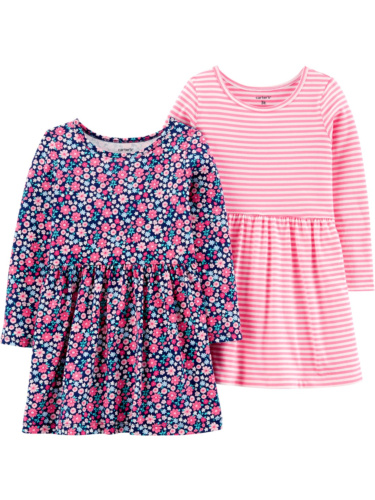 זוג שמלות פרחוני/פסים