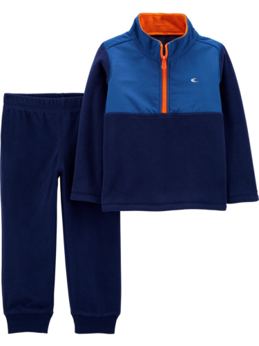 חליפת פליז 2 חלקים קולור בלוק