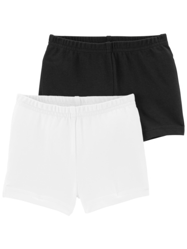 זוג טייצים קצרים שחור/לבן