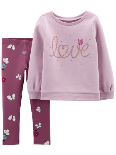 חליפת 2 חלקים LOVE סגולה