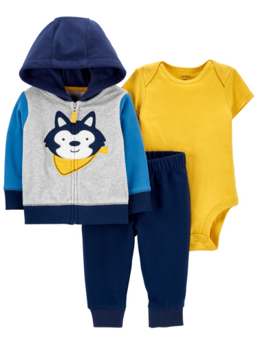 מארז קרדיגן פליז 3 חלקים כלב