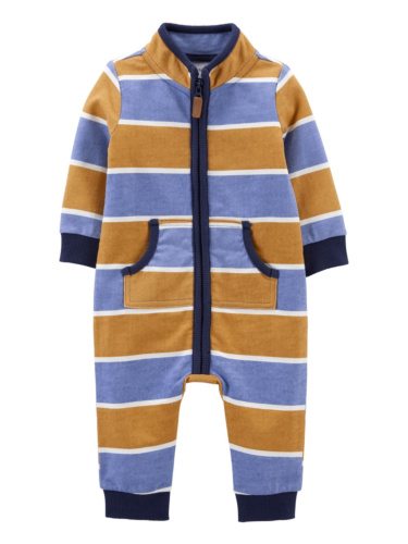 אוברול פרנץ טרי ללא רגלית פסים