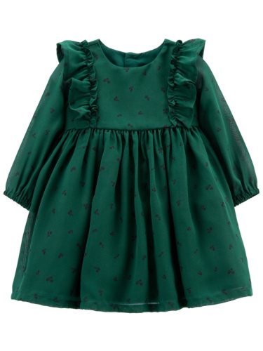 שמלת שיפון ירוקה