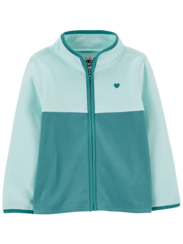 קרדיגן פליז חיתוך טורקיז