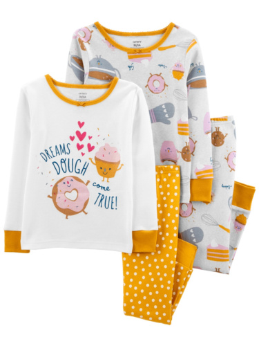 זוג פיג'מות כותנה מאפים