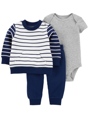 מארז 3 חלקים סווטשירט פסים