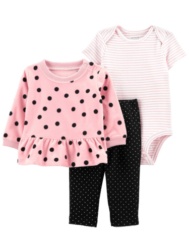 חליפת 3 חלקים שילוב נקודות פסים