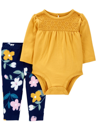 חליפת 2 חלקים פרחים