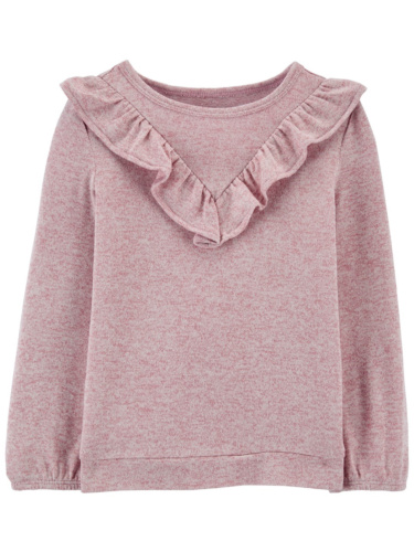 עליון וי כיווצים ורוד