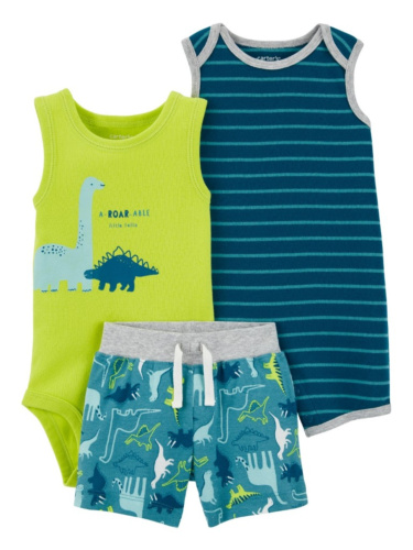 מארז אוברול בגד גוף ומכנס דינוזאורים