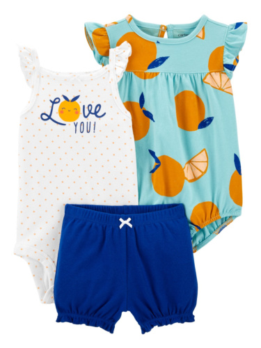 סט 3 חלקים תפוזים