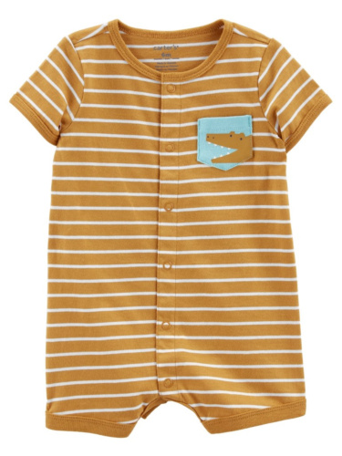 אוברול קצר פסים כיס