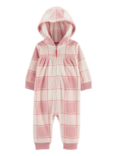 אוברול פליז משובץ ללא רגלית לב