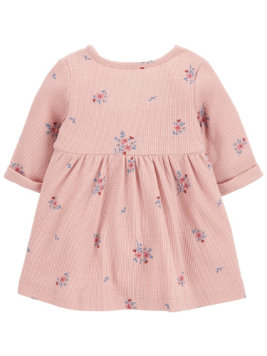 שמלת וואפל פרחונית