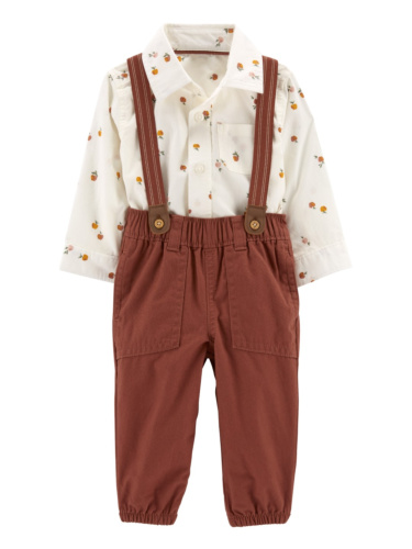 בגד גוף אריג מודפס מכנס ושלייקס