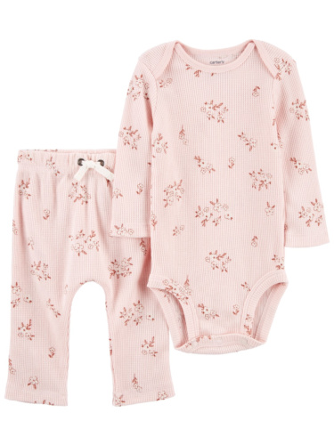 חליפת וואפל 2 חלקים פרחים