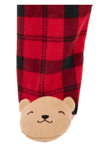 אוברול פליז משובץ