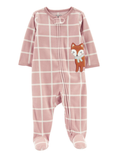 אוברל פליז משובץ שועל