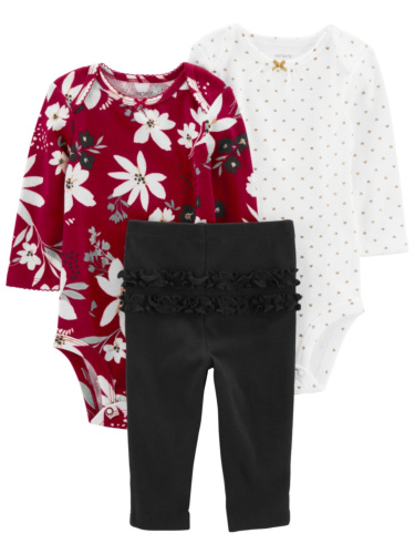 זוג בגדי גוף ומכנס פרחים