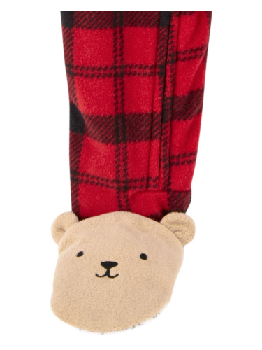 אוברול פליז משובץ