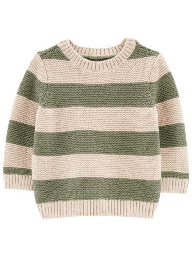 אוברול ג'ינס וסוודר פסים