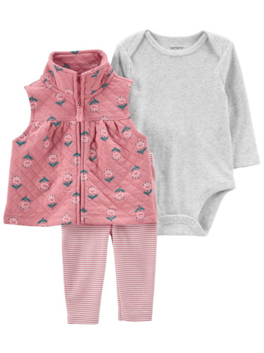 חליפת 3 חלקים ווסט קווילט פרחים