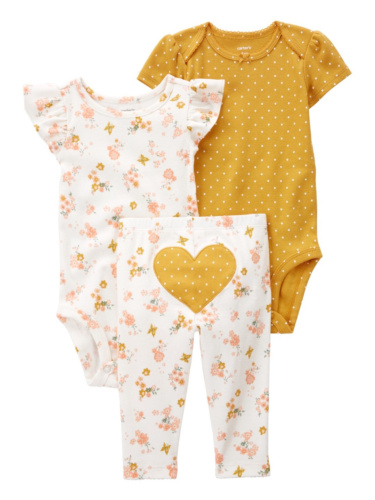 2 ב"ג ומכנס פרחים קטנים