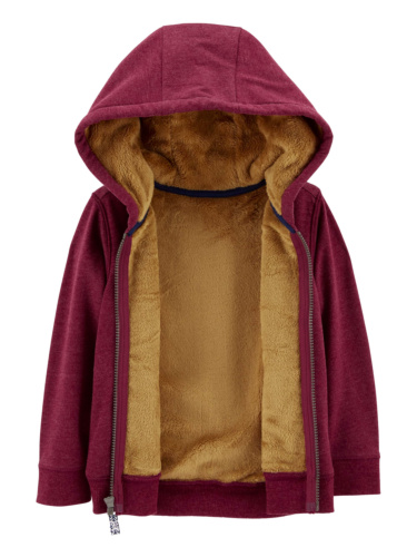 קרדיגן קפוצון משולב שרפה אדום