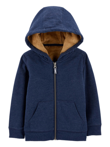 קרדיגן קפוצון משולב שרפה כחול