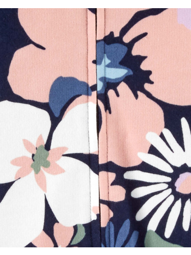 אוברול כותנה פרחוני קפוצון ללא רגלית