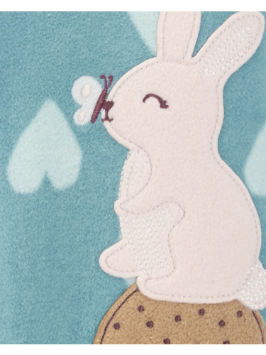 אוברול פליז לבבות ארנבת