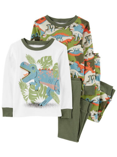 זוג פיג'מות ארוכות דינוזאורים