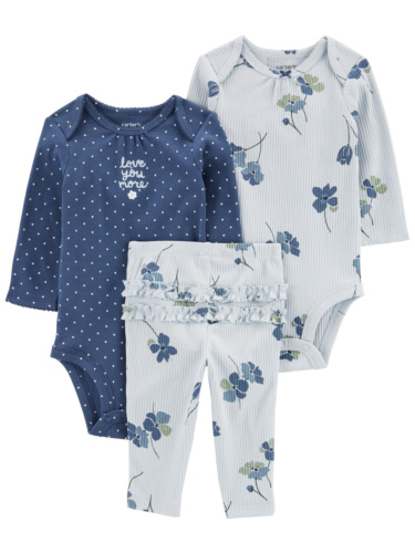 זוג בגדי גוף ומכנס פרחים